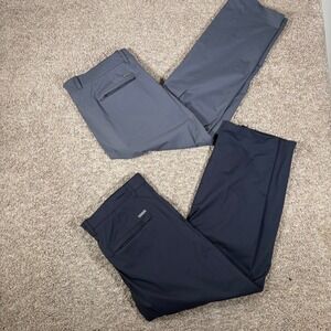 (2) Twillory Performance Pants Lot Mens 38x28 Gray Golf Tech Trousers